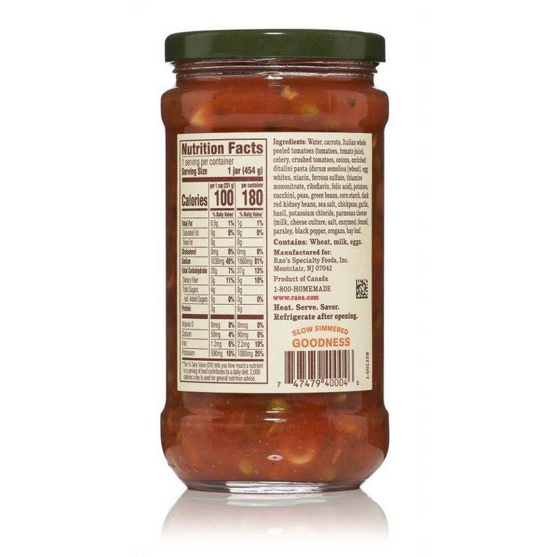 Rao's Soup Vegetable Minestrone - 16oz
