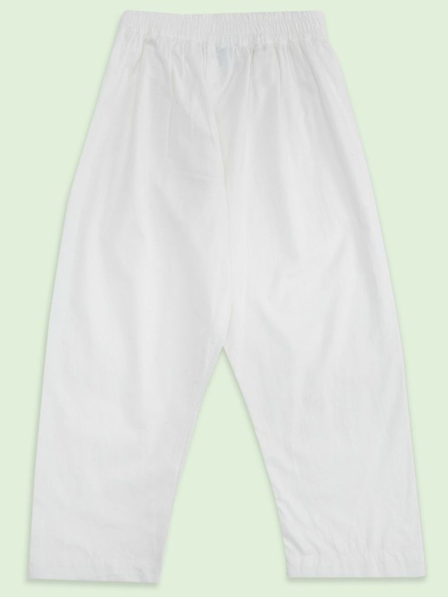 Indus Route by Pantaloons Kids Red & White Cotton Embroidered Full Sleeves Kurta Set