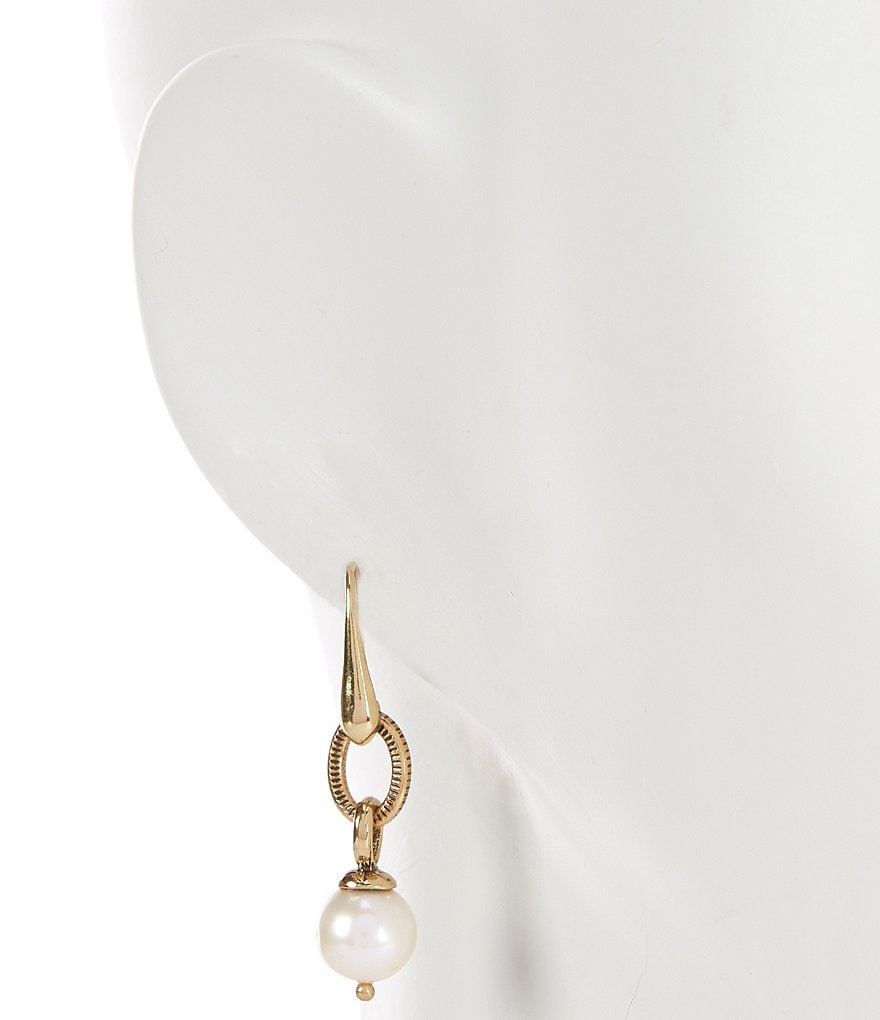 Patricia Nash World Coin Pearl Drop Earrings