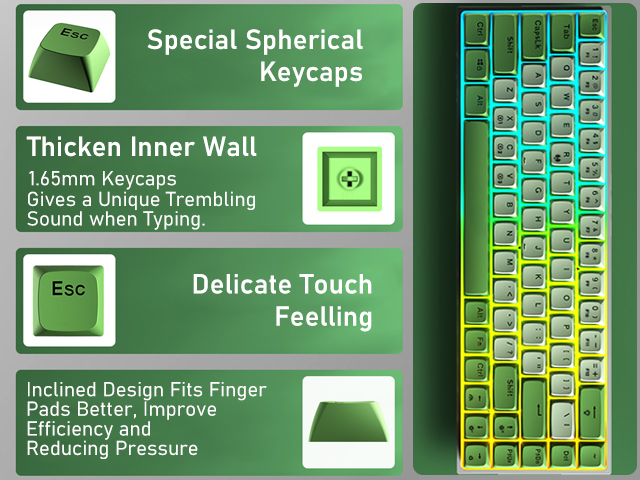 Aula F3068 68 Keys Bluetooth+Wired Dual Mode RGB Mechanical Keyboard Hot Swappable Switch Full keys Anti-ghosting Cool Backlight Effect for Pc Laptop Offical Computer