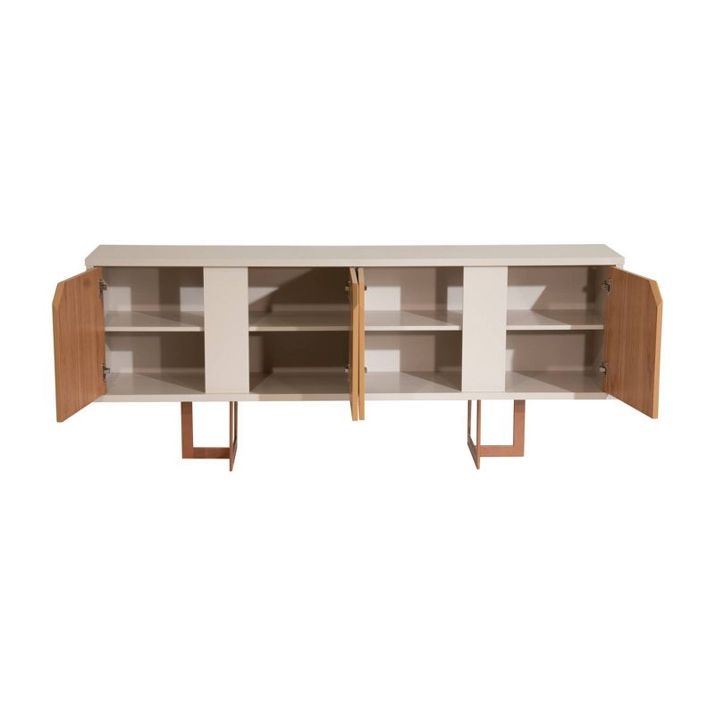 71.25" Knickerbocker Sideboard Cinnamon/Off White - Manhattan Comfort