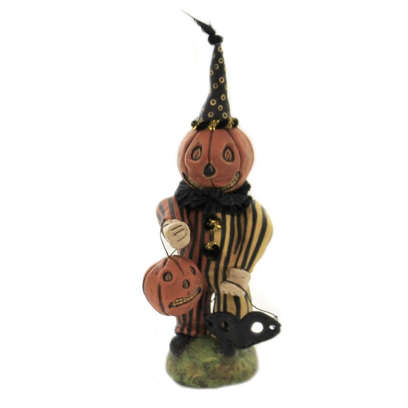 Charles Mcclenning 10.0" Clown Trick Or Treater Pumpkin Mask Halloween  -  Decorative Figurines