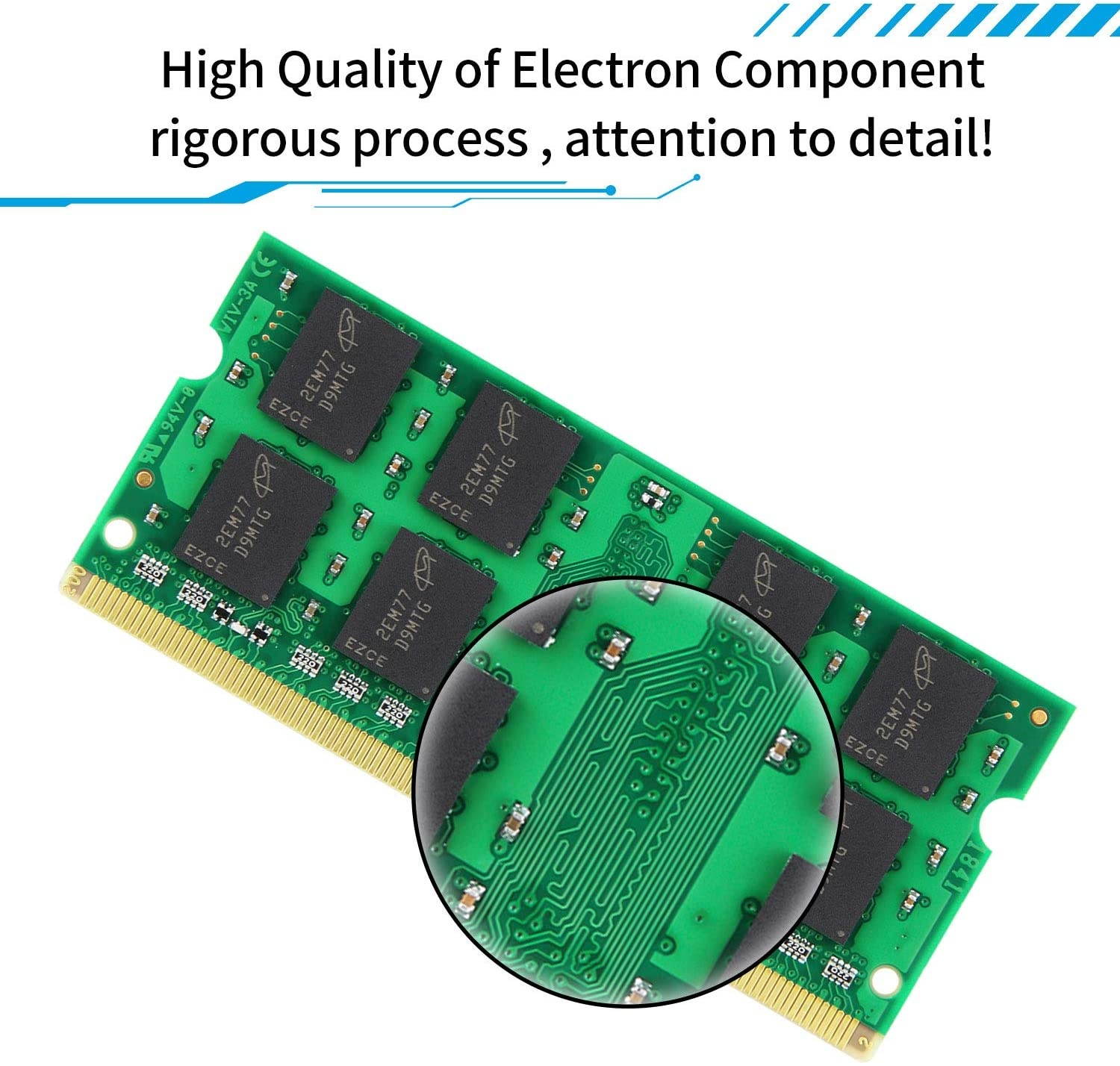 4GB Kit (2GBX2) DDR2 667 sodimm RAM, PC2-5300 / PC2-5300S CL5 200-Pin Non-ECC Unbuffered Notebook Laptop Memory Modules