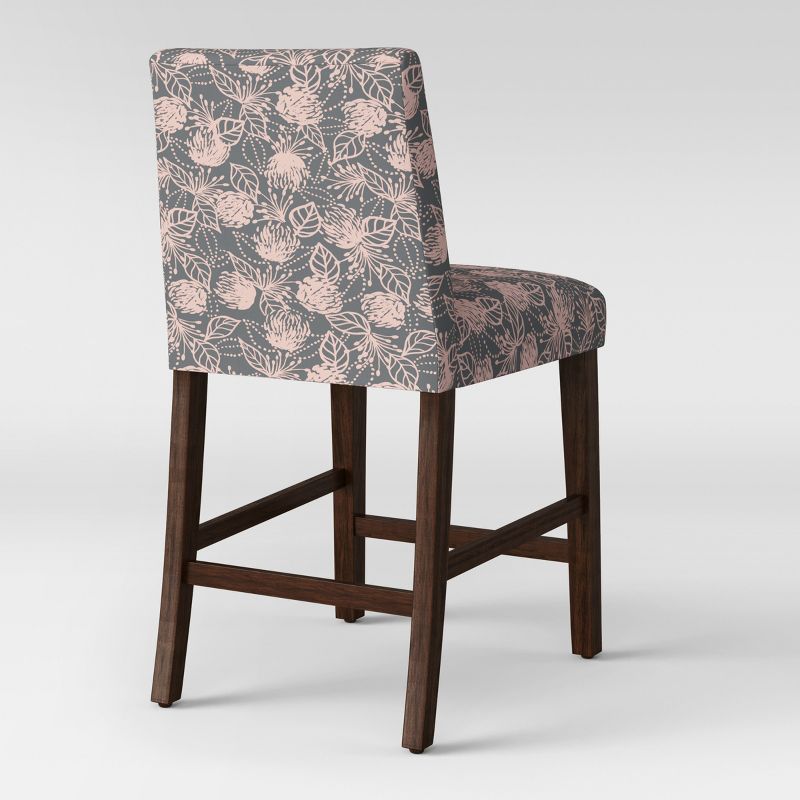 26" Counter Height Barstool Sketch Gray & Pink Floral - Project 62™