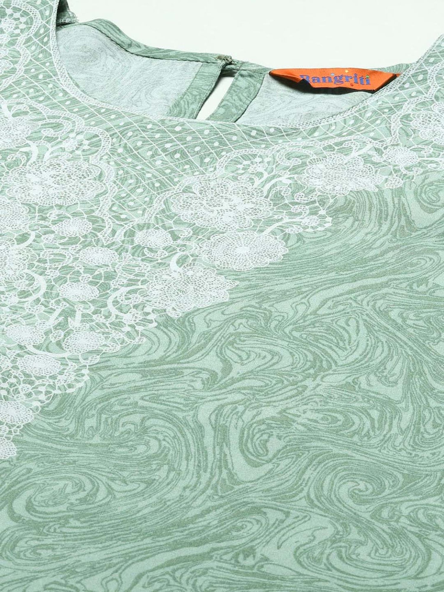 Rangriti Green Printed Top