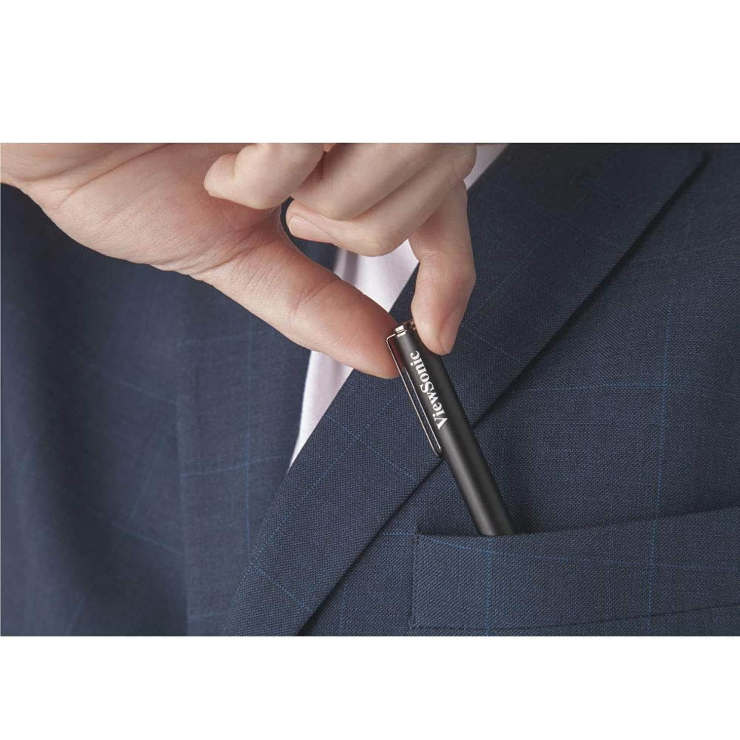 ViewSonic Surface Pen ViewStylus ACP301. Aluminum Body Active Stylus Compatible with Surface Pro X, 7, 6, 5, 4, Surface Go, and All Microsoft Pen Protocol Embedded Computers. Color Black