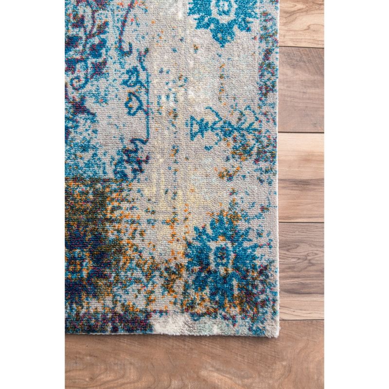 Blue Solid Loomed Area Rug - (4'x6') - nuLOOM