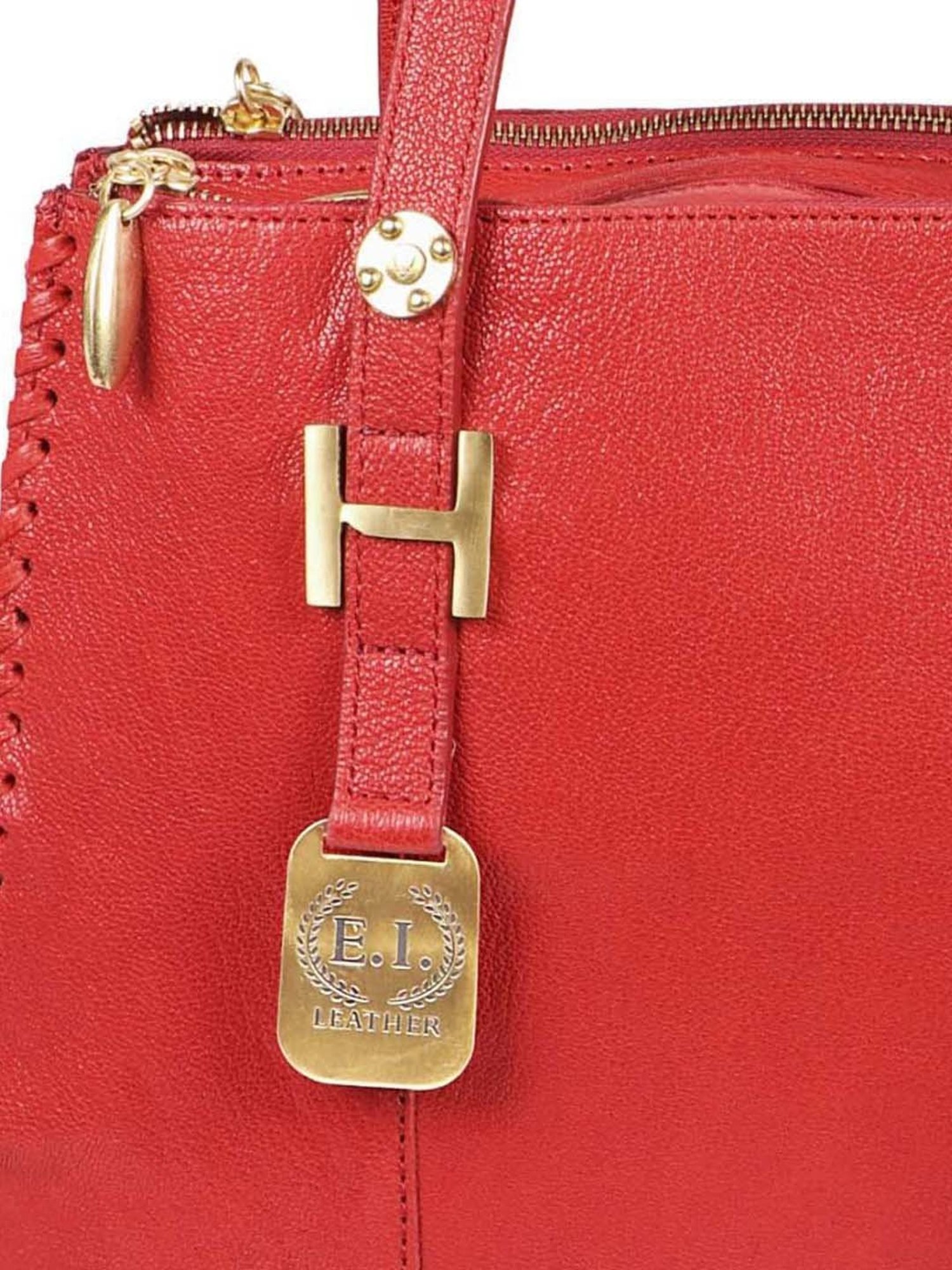 Hidesign Red Solid Medium Shoulder Bag