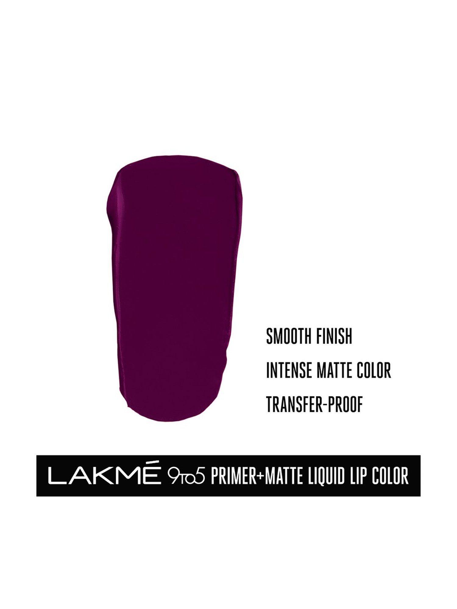 Lakme 9 to 5 Primer Plus Matte Liquid Lip Color MM4 Dynamic Purple - 4.2 ml