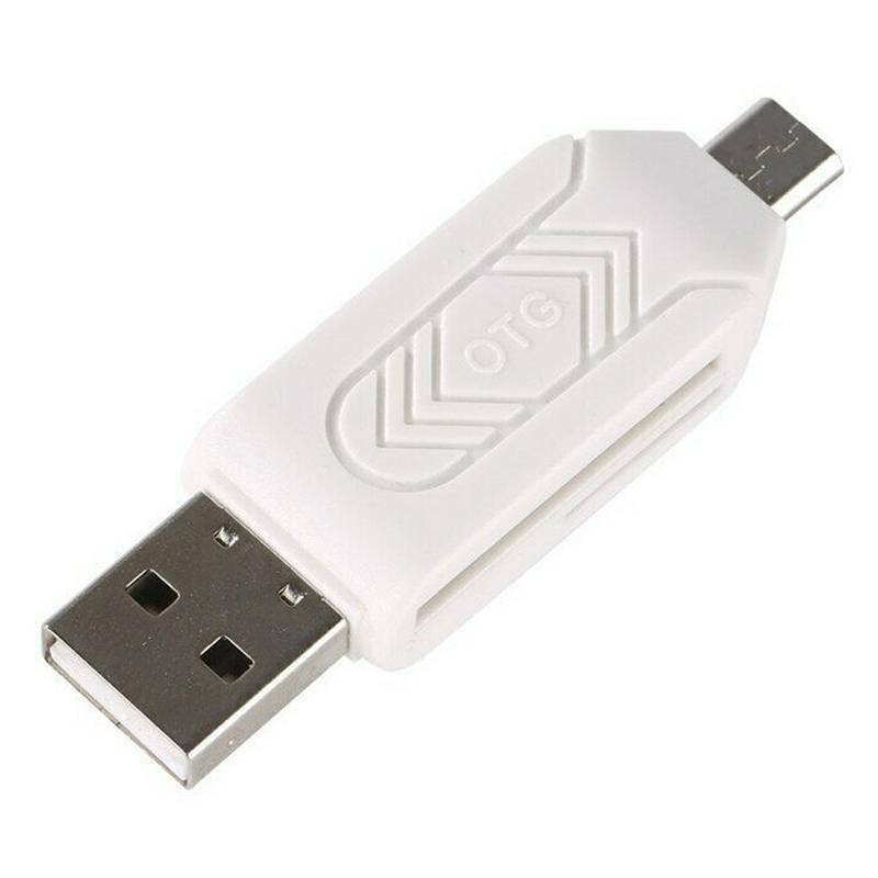2 In 1 USB 2.0 OTG Card Reader Flash Drive Adapter for Smartphone PC Laptop Micro USB OTG TF / SD Card Reader Phone Extension Headers