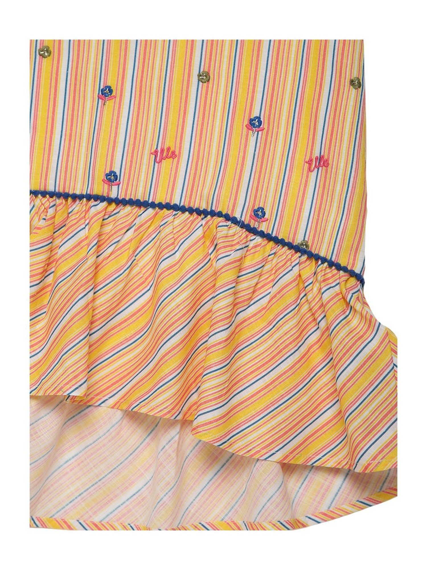 Elle Kids Multicolor Cotton Printed Dress