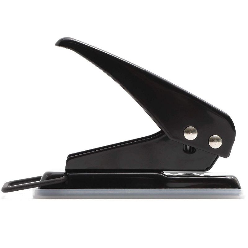 Business Source Heavy-duty 3-hole Punch - Black