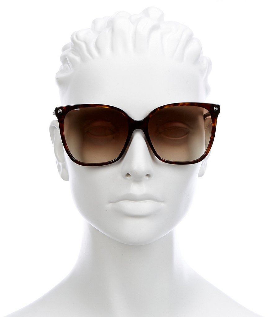 Alexander McQueen Square Tortoise Gradient Sunglasses