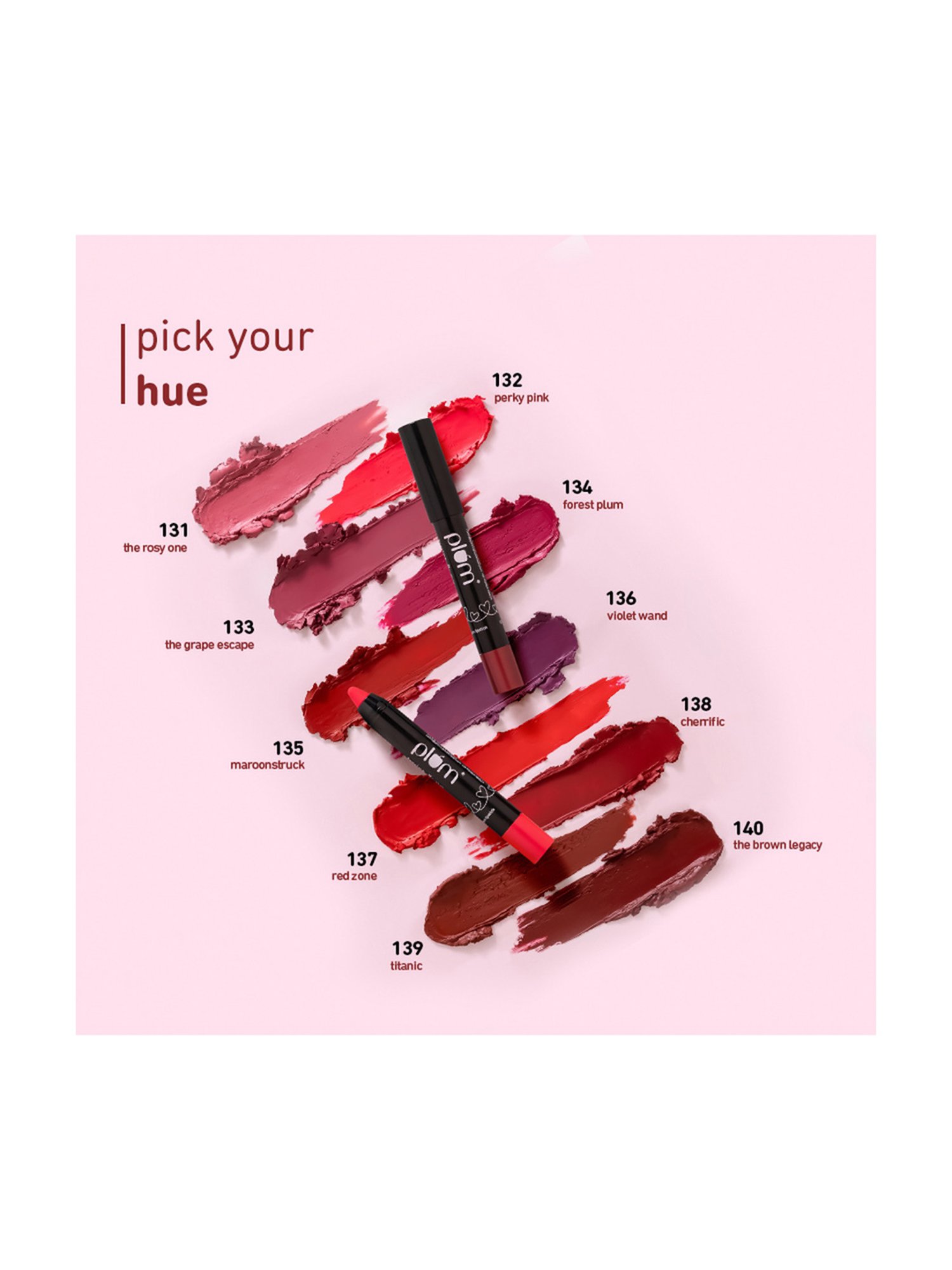 Lenphor Matte Show-Off Lip Crayon Cupid Red - 2.8 gm