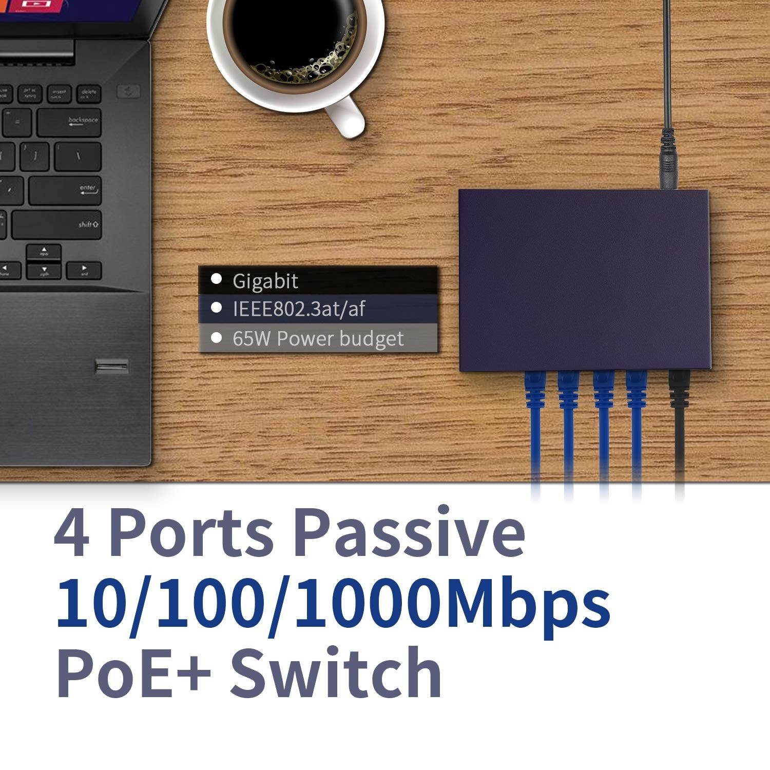 Netis ST3208 8 10/100Mbps RJ45 Ports Fast Ethernet Web Management Switch, Auto-Negotiation & Plug & Play
