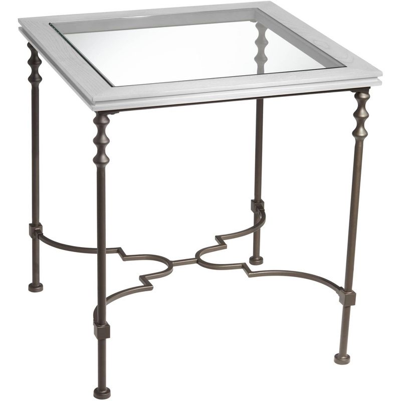 55 Downing Street Sheffield 22" Wide Bronze Distressed Wood End Table