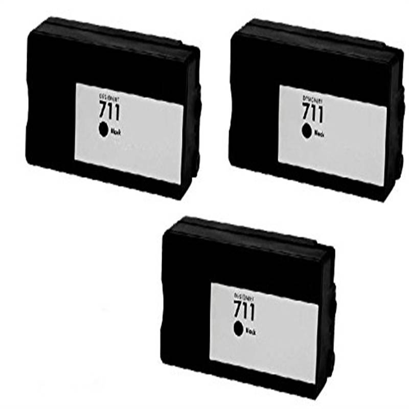 AIM Compatible Replacement - HP Compatible DesignJet T120/T520 Black Inkjet (3/PK-80 ML) (NO. 711) (CZ129A3PK) - Generic
