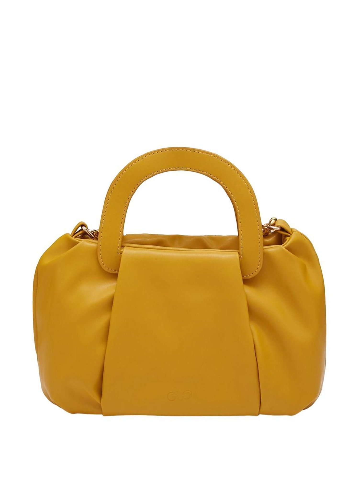 Globus Mustard Textured Medium Handbag