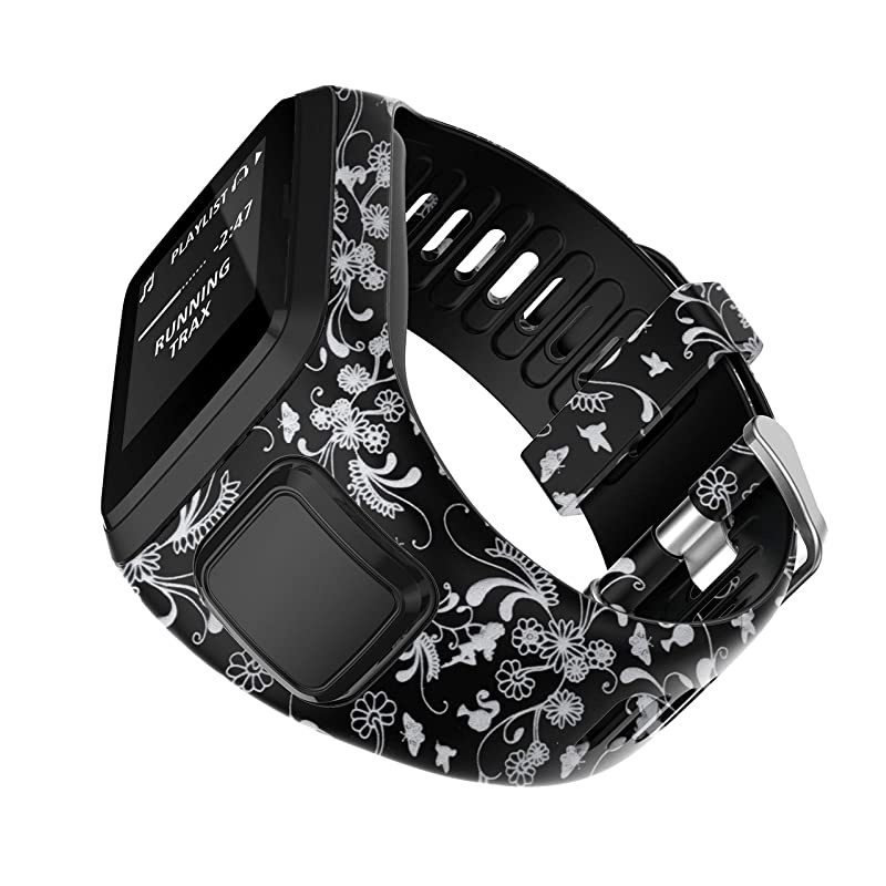 Bands for Tomtom Runner 23 StrapCompatible with Spark 3Golfer2AdventurerRubber Replacement Band for Screen ProtectorGPS Smart Watch AccessoriesElven