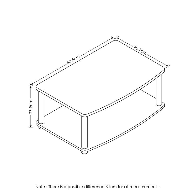 TurnNTube No Tools 2Tier Elevated TV Stand Dark BrownBlack