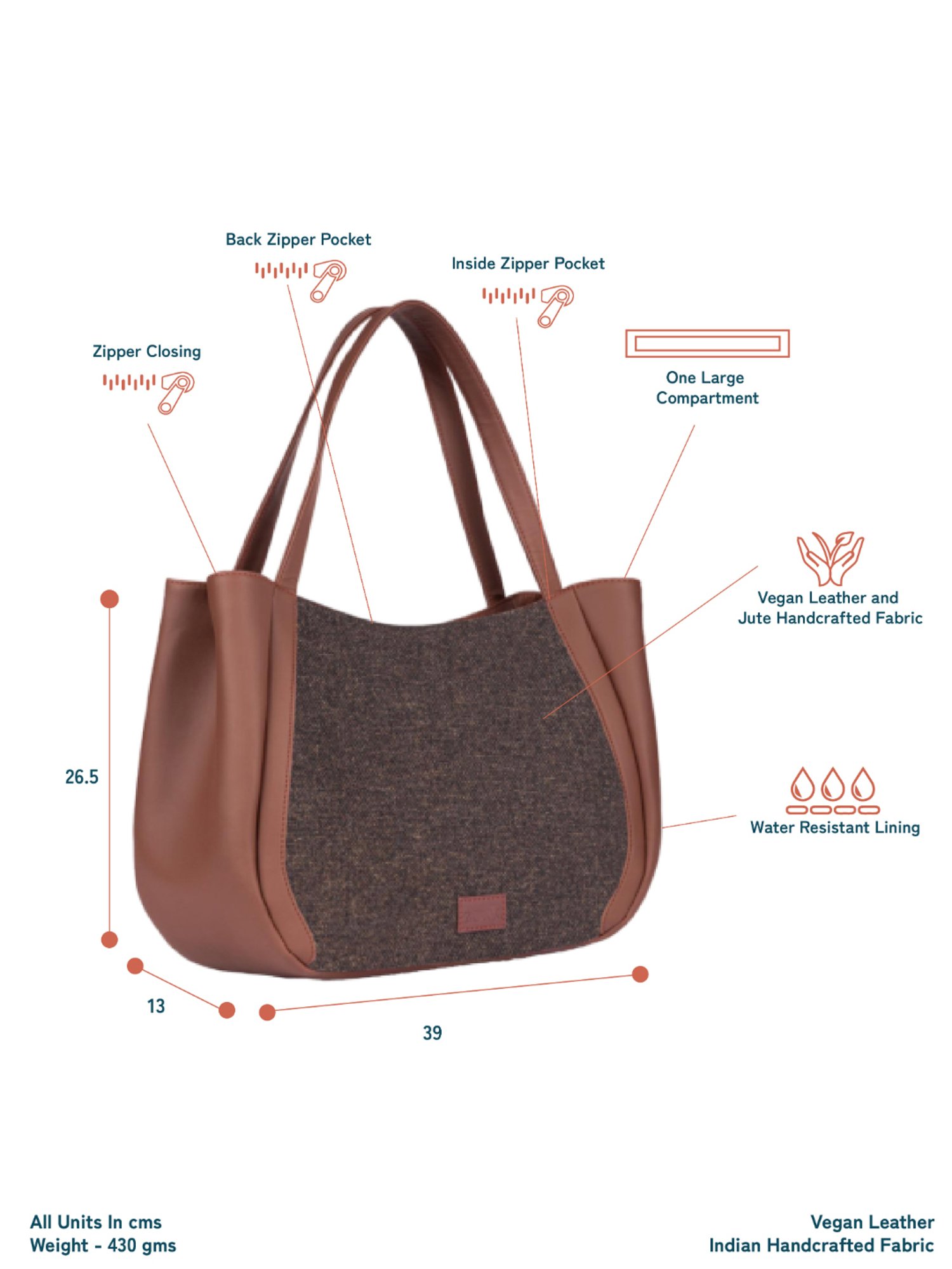 ZOUK Bristel Brown Printed Luna Shoulder Bag