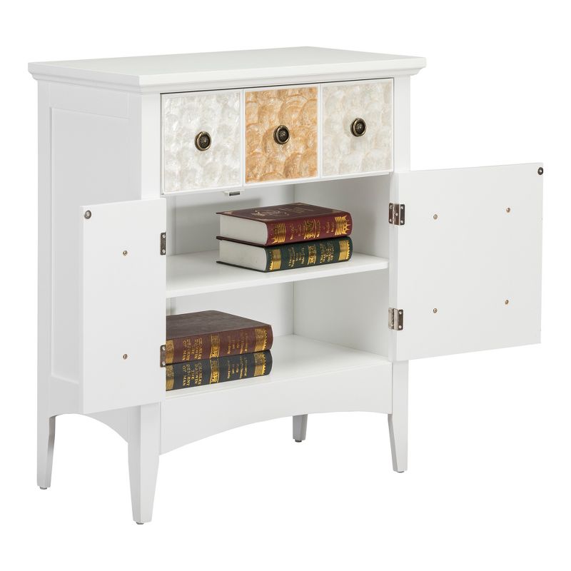 32" Durdle Accent Cabinet White - Elegant Home Fashions