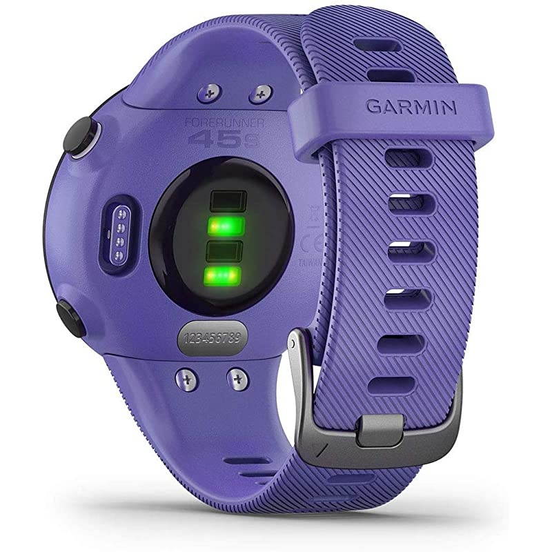 Garmin Forerunner 45S GPS Running Watch Gift Box Bundle | Includes  HD Screen Protectors, USB Adapters & Hard Case | Heart Rate Watch | Pace, Distance, Stress Tracking | Iris, 010-02156-01