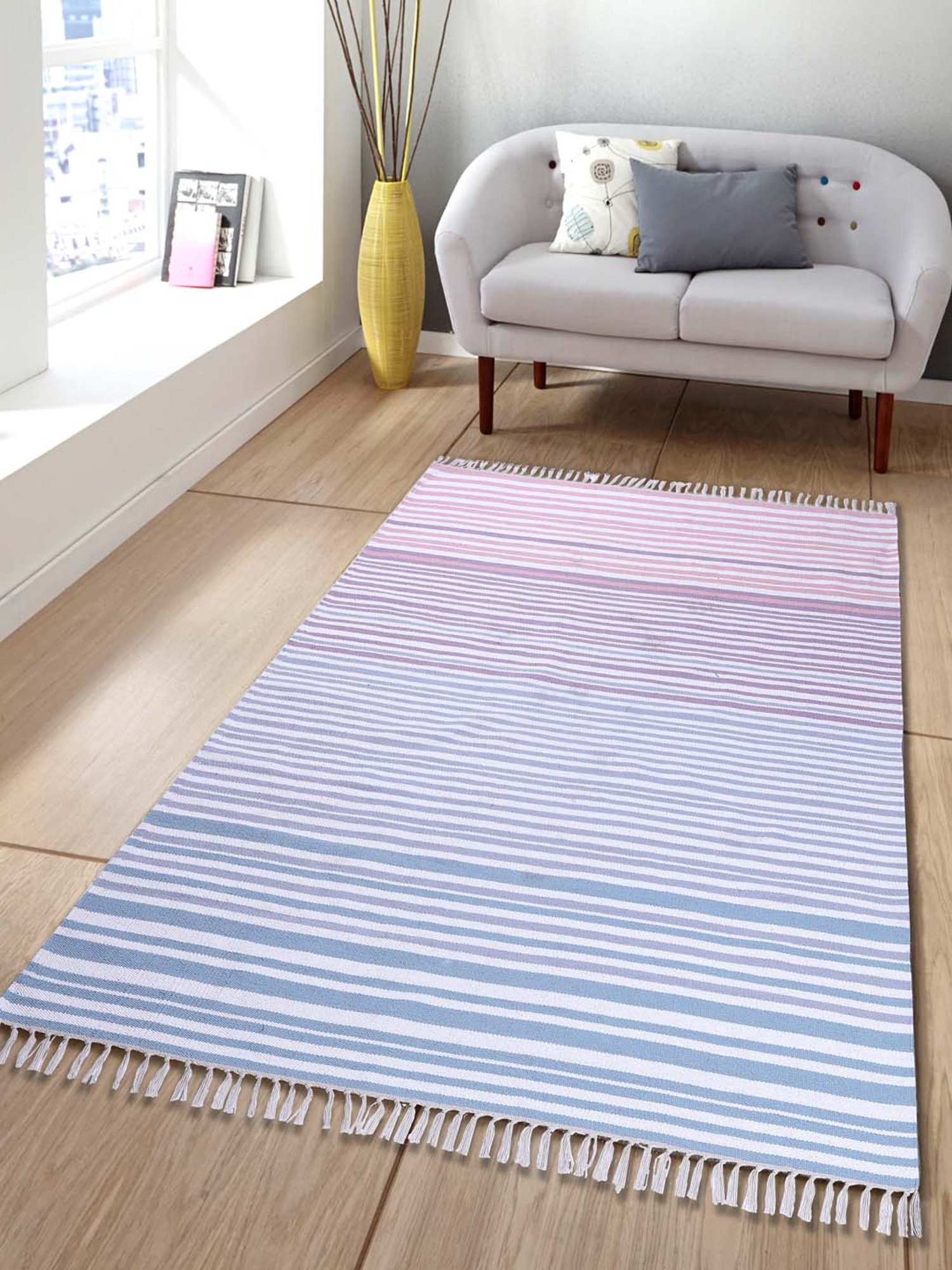 Bianca Red Microfibre Non-Slip Rug