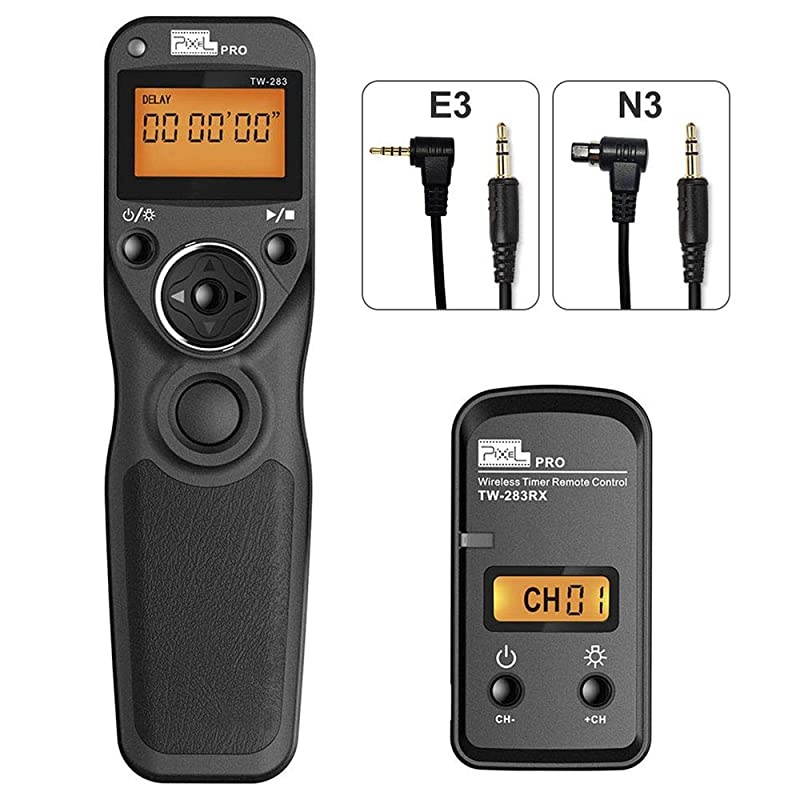 Remote Shutter Compatible for Canon,  2.4G Wireless Shutter Release Timer Remote Control E3/N3 Compatible for Canon Eos 7D Series, 6D Series, 5D Series, 50D, 40D, 30D, 10D, 600D, 500D, 400D