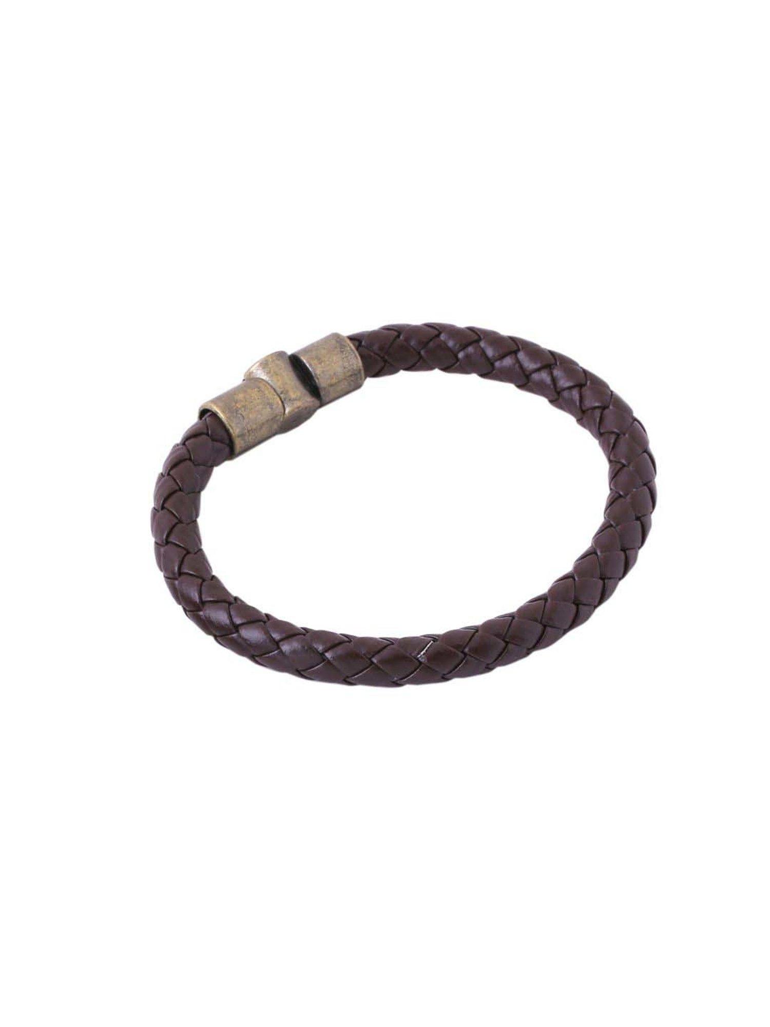NVR Brown Leather Bracelet for Men