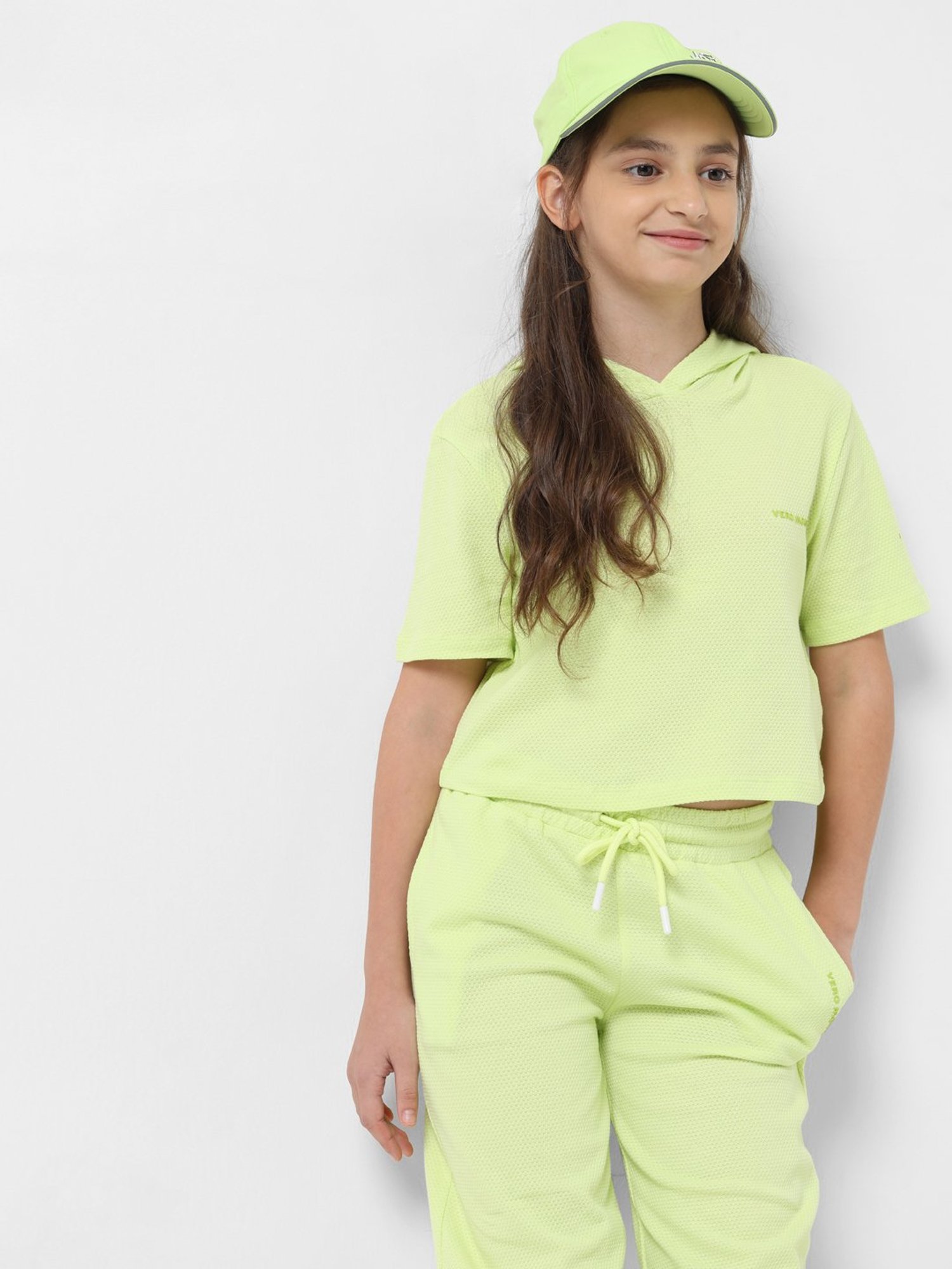 VERO MODA GIRL Green Solid Top