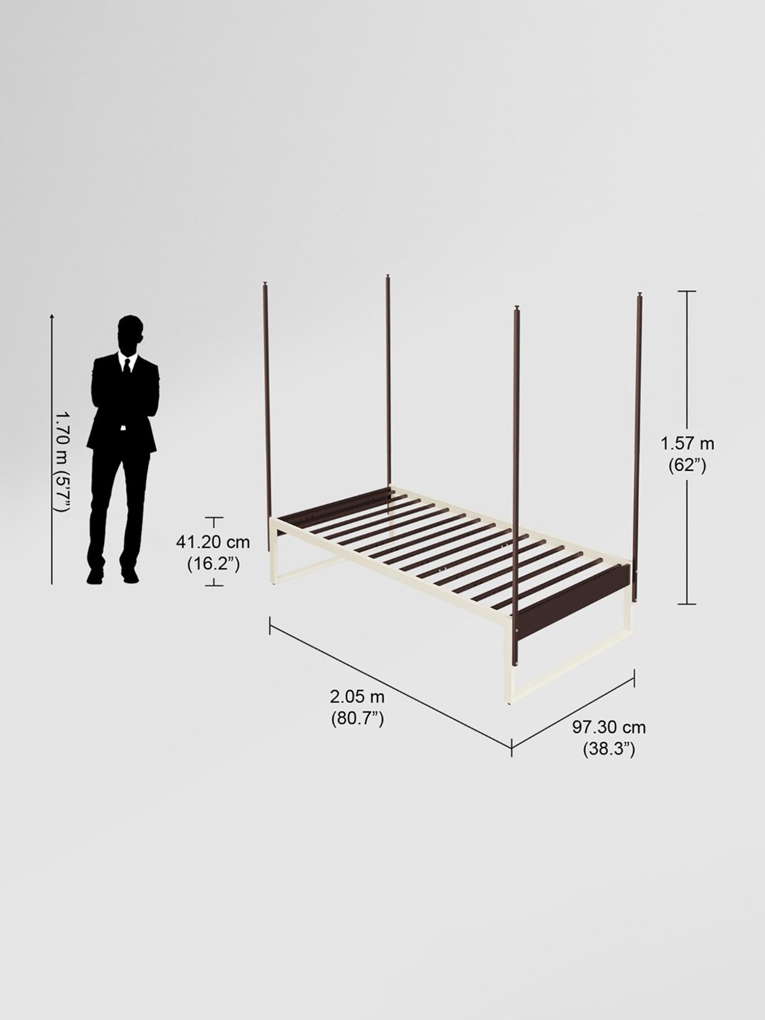 Nilkamal Riva Black Engineered Wood King Size Bed with Storage