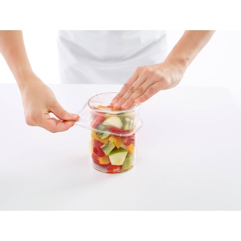 Lekue Set of 2 Reusable Flexible Lids 3" - Clear