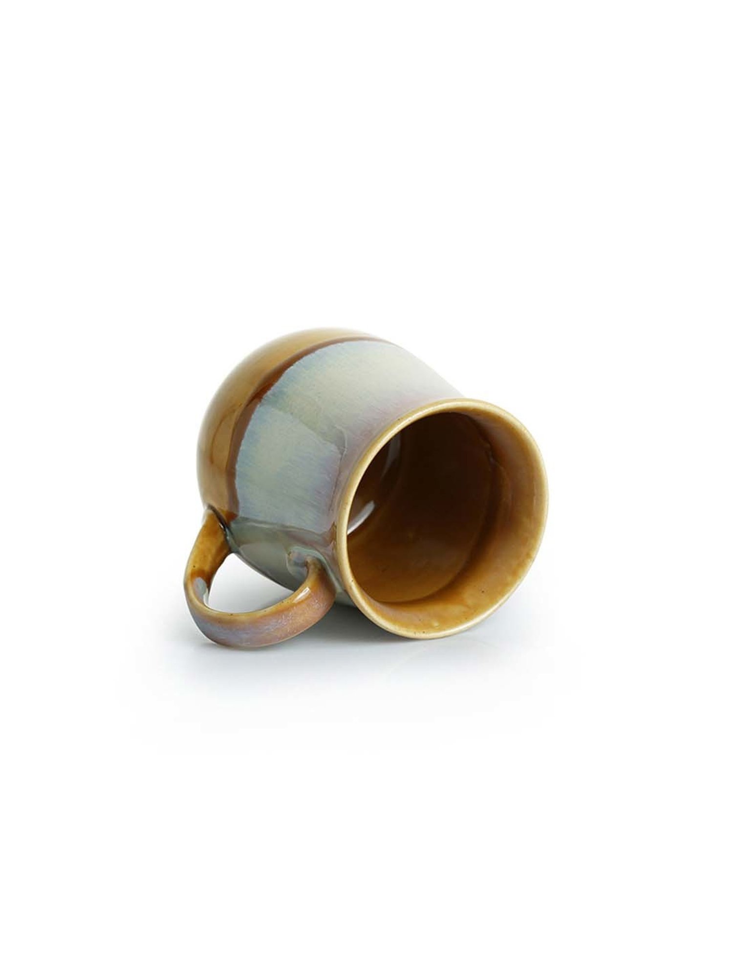 ExclusiveLane Tea-Coffee & Milk Mug Dual-Glazed Studio Pottery In Ceramic (360 ML)