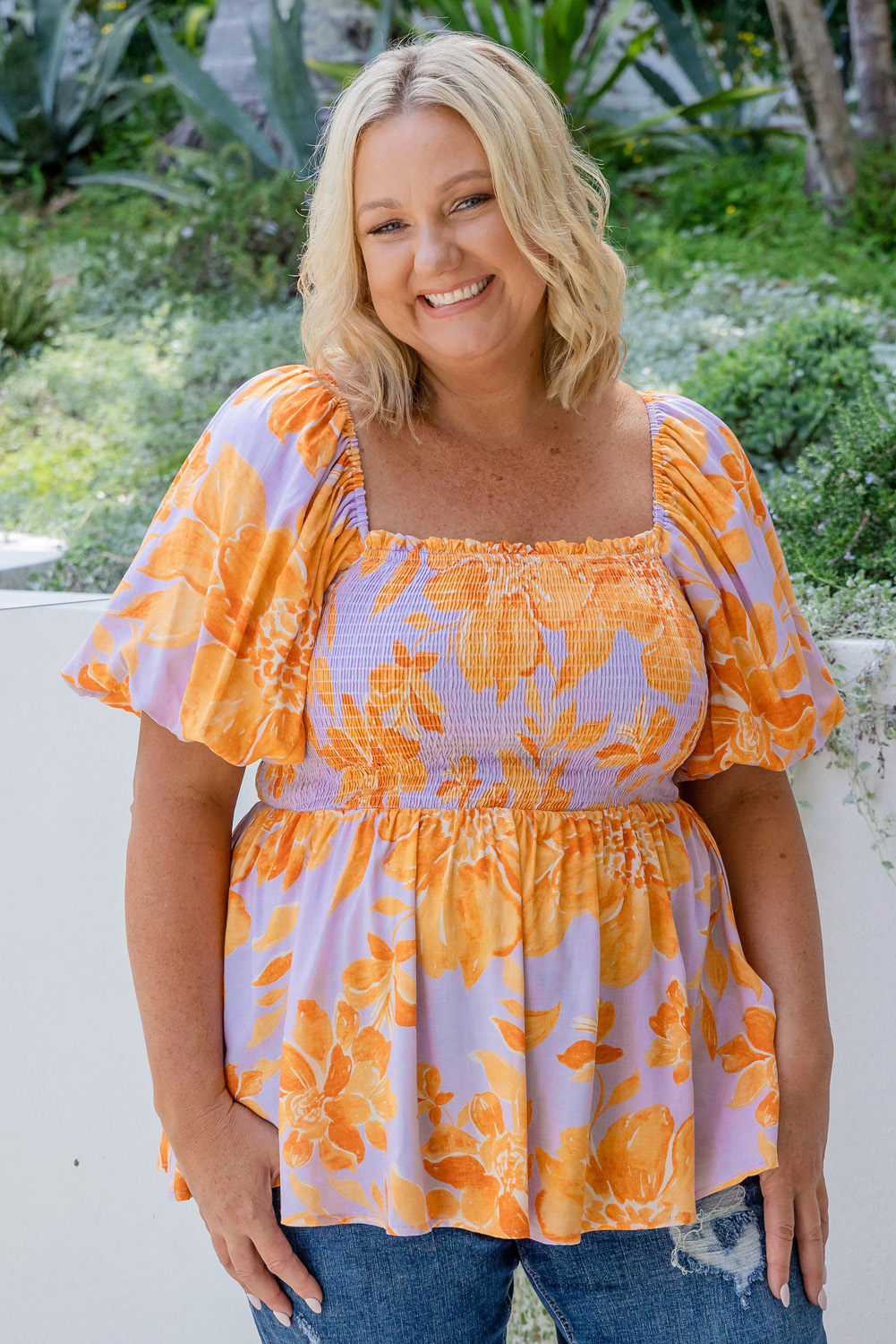 Rose Leopard Print V Neck Plus Size Tee