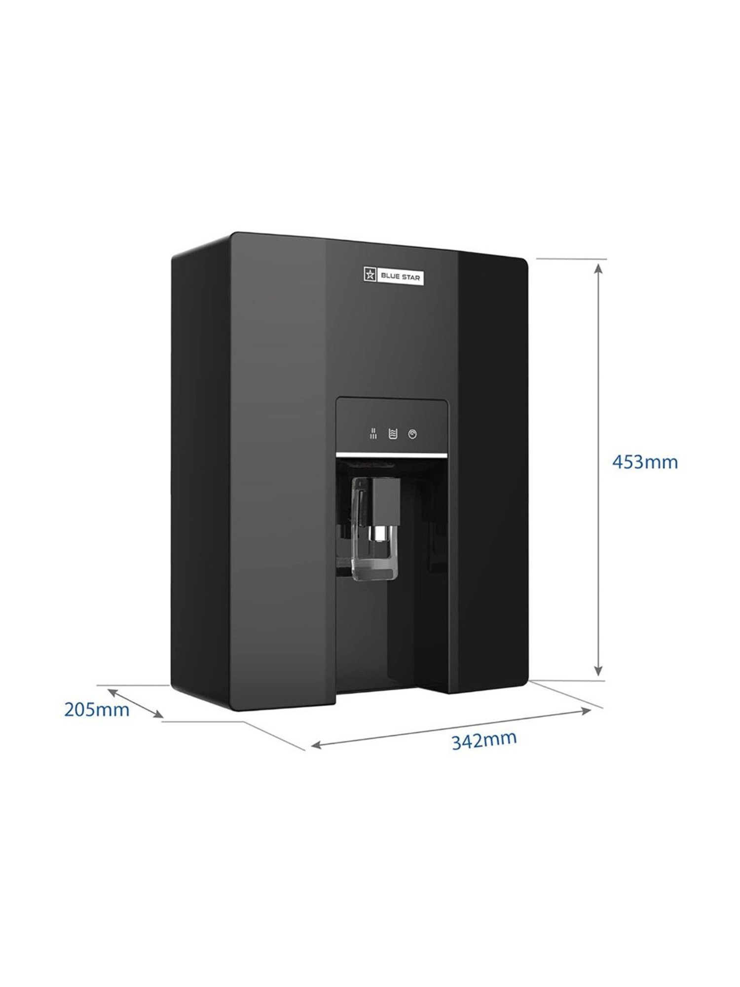 Blue Star Cresto Water Purifier 7L with Triple layered RO+UV+UF protection (Black)
