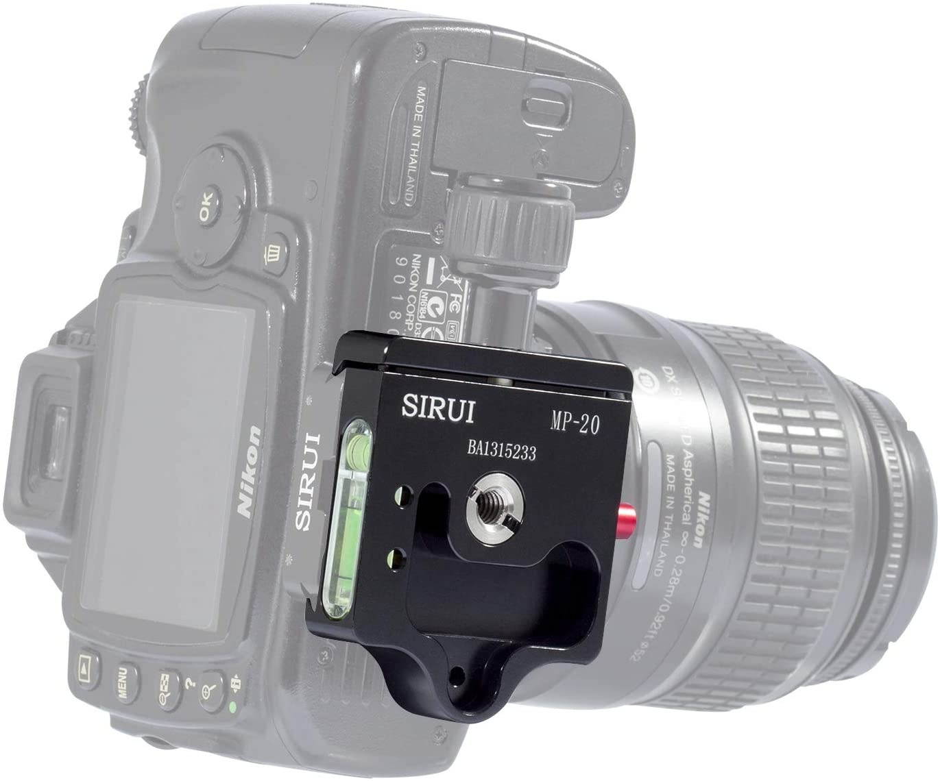 SIRUI Quick-Release Base for 1/4 Inch and 3/8 Inch Safety Lock Arca Swiss Compatible (MP-20)