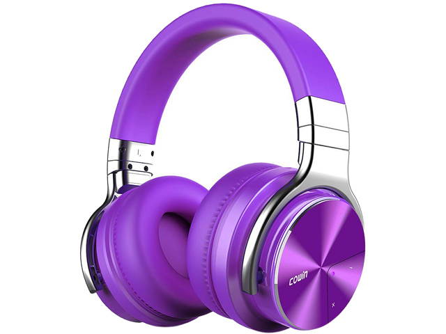 COWIN E7 Pro Active Noise Cancelling Wireless Bluetooth Headphones with Microphone; Hi-Fi Deep Bass, Over Ear, 30H Playtime, for Travel, Work, TV, Computer, Phone - Black