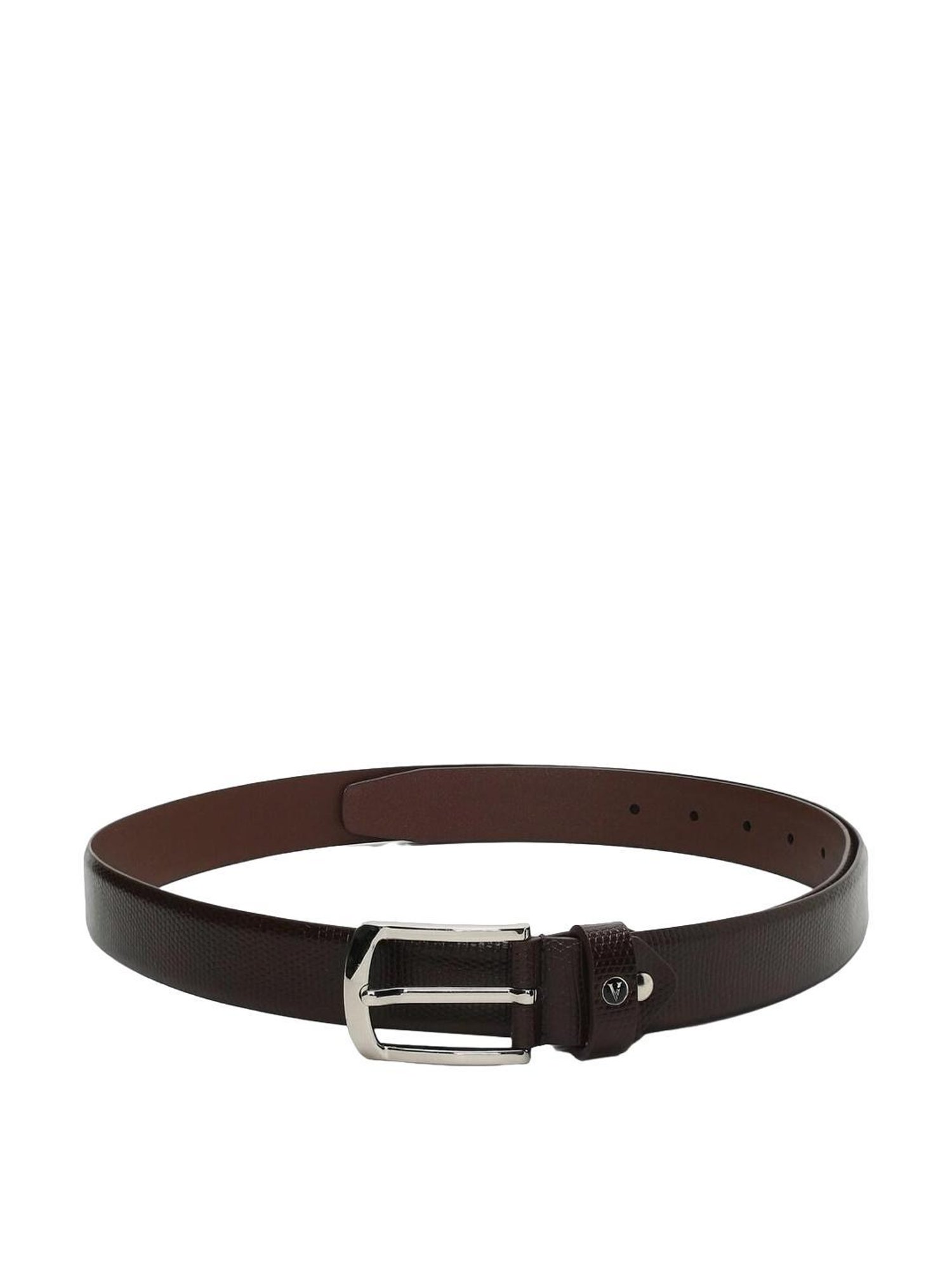 Crusset Black Leather Formal Belt for Men