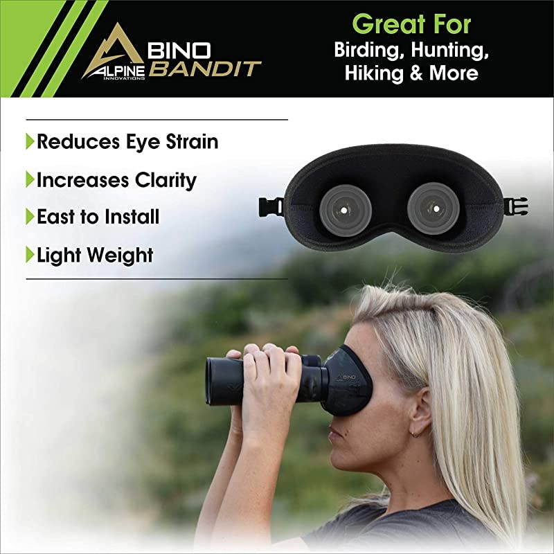 Bino Bandit Blocks Glare Improves Visual Acuity and Reduces Eye Fatigue FITS All Binoculars Stealth Tan