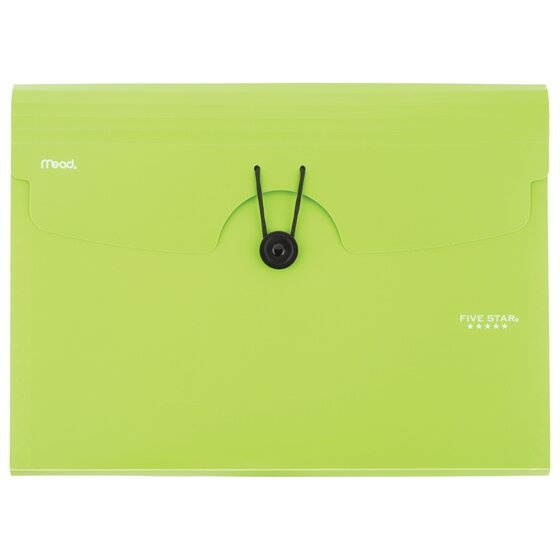 Five Star 6-Pocket Expanding File 13 x 9 14 Bright Orange - Expanding