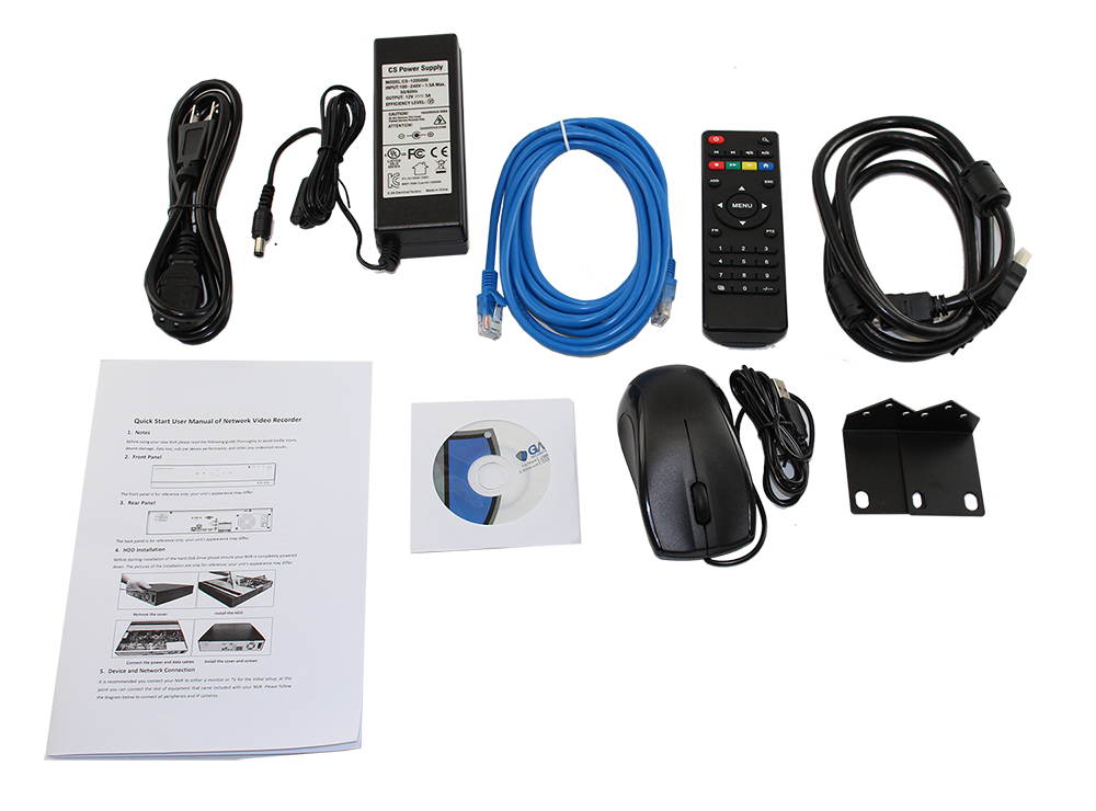 GW7816N Full HD 4K 8MP 16 CH H.265/H.264 NVR, HDMI Up to 4K Output, Support All ONVIF Brand Name Up to 12 Megapixel IP Cameras, Easy Install Hard Drive Pull-N-Fit From Front Panel, Smart Digital Zoom