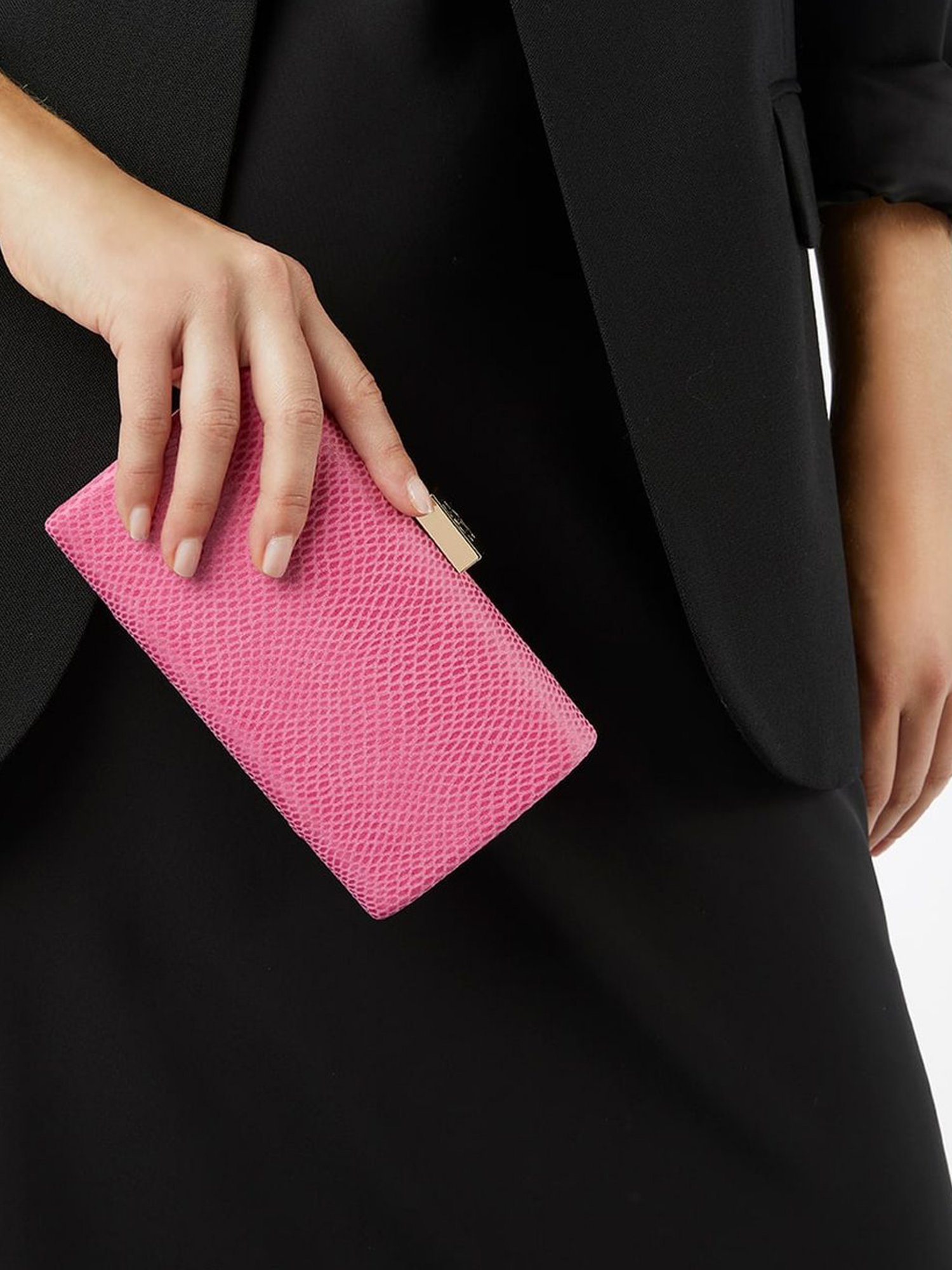 DUNE LONDON Pink Synthetic Clutch