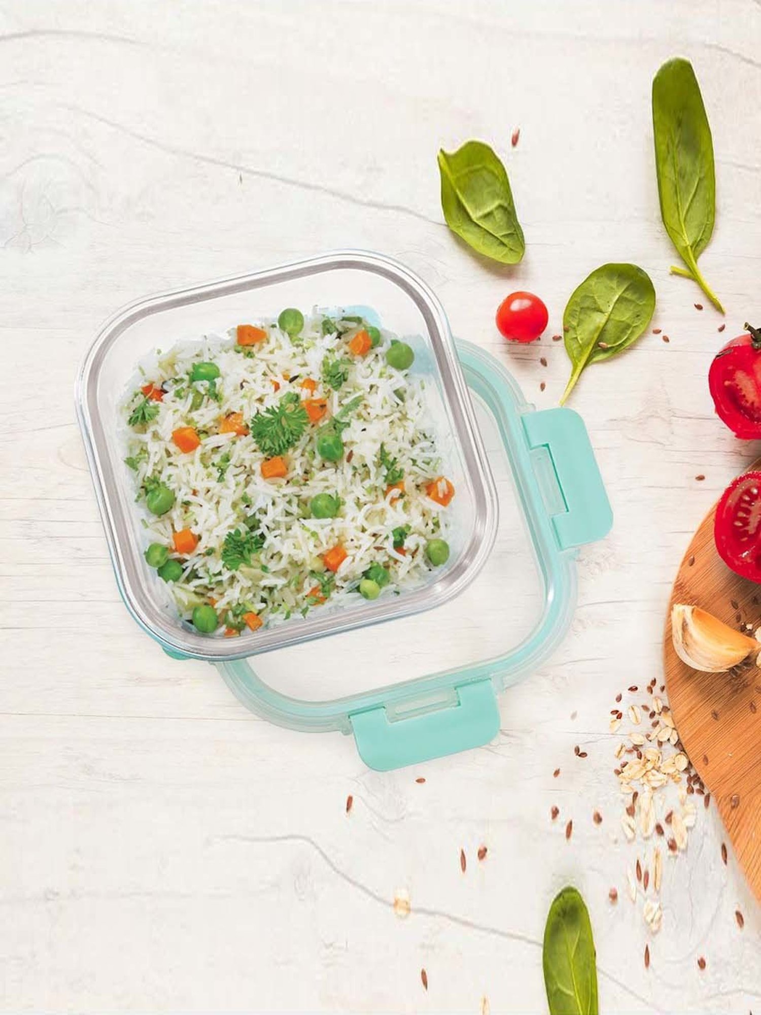 Allo Borosilicate Glass Containers with Lids Microwave Safe Container for Glass Storage Containers