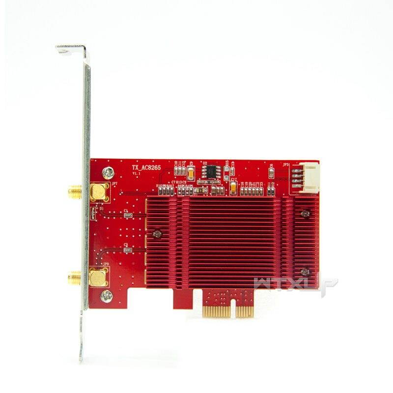 8265 802.11AC 867Mbps Desktop PCi-e Wi-Fi Adapter PCI Express + WiFi Antenna for Intel 8265ac+Bluetooth 4.2 mu-mimo