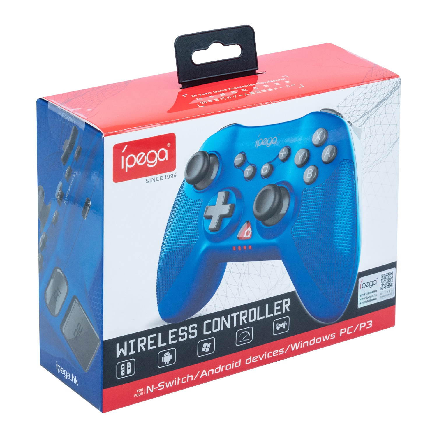 iPega PG-SW020C Wireless Controller Bluetooth Gamepad for Nintendo Switch/Switch Lite/Android/PS3/Window PC - Blue