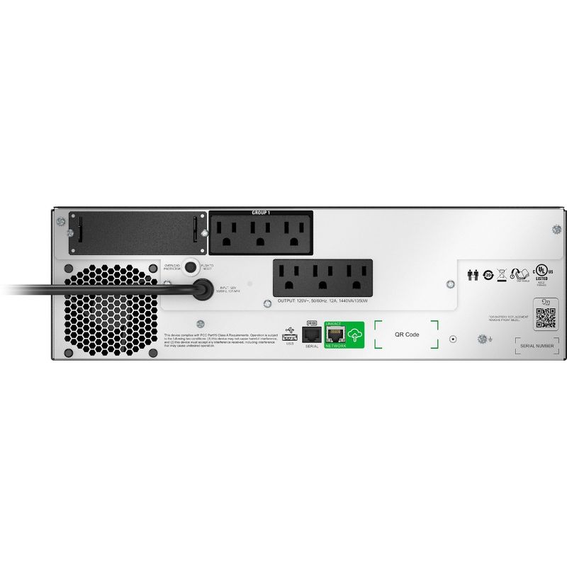 APC by Schneider Electric Smart-UPS Li-Ion, Short Depth 1500VA, 120V with SmartConnect - 3U Rack-mountable - 2.50 Hour Recharge - 2.10 Minute Stand-by