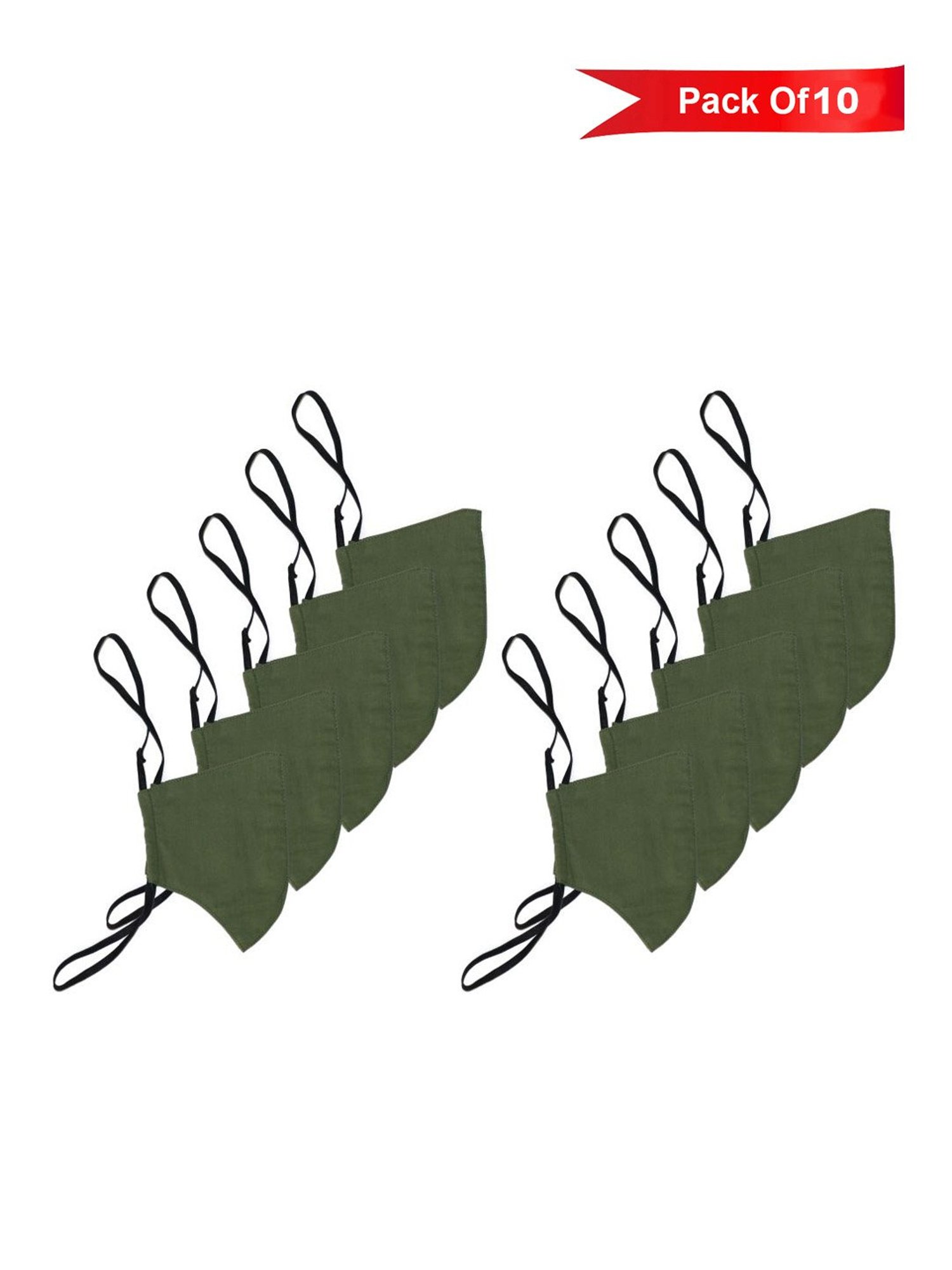 The Vanca 3 Layered Reusable Face Masks - Pack of 10