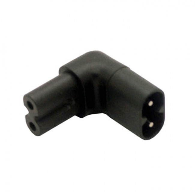 Cablecc  Figure 8 IEC 320 C7 to C8 90 Degree Up Down Angled Right Angle AC Power Adapter Extension