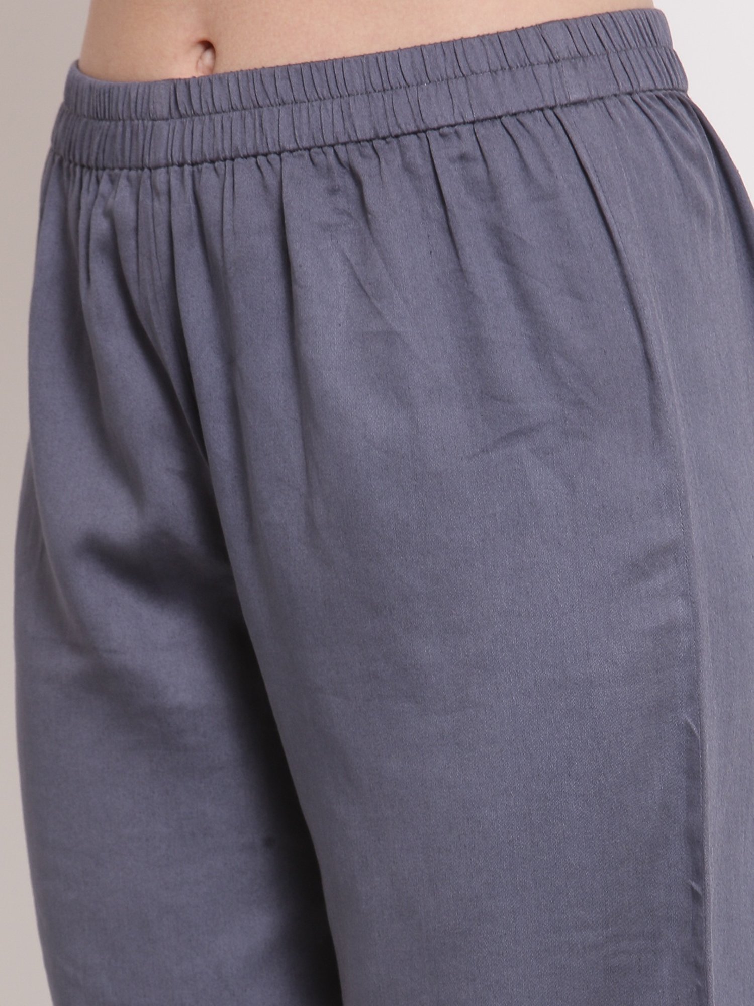 DART STUDIO Grey Relaxed Fit Palazzos